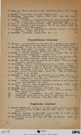 Französische Literatur (Nr. 35-50)