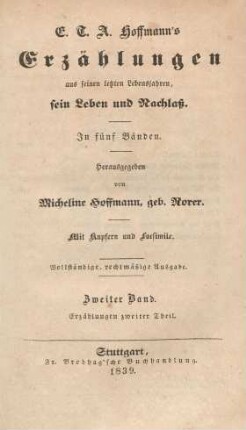Bd. 12: Erzählungen zweiter Theil