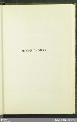 Minor Works