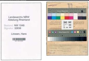 Entnazifizierung Hans Linssen , geb. 31.03.1909 (Angestellter)
