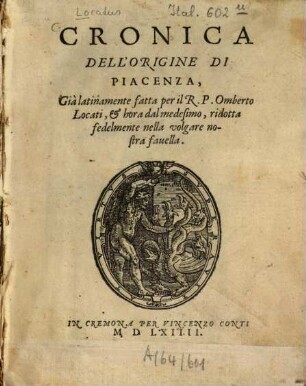 Cronica dell'origine di Piacenza
