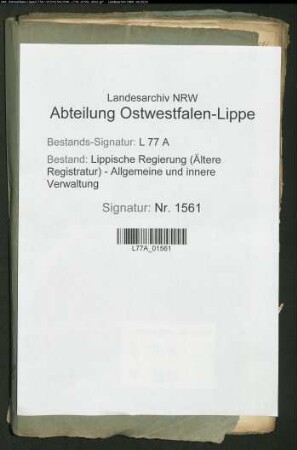 Einführung der Sportelkasse bei der Regierung und Kanzlei