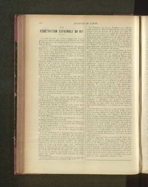La Pénétration Espagnole Du Rif.