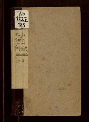 Leges civibus Academiae Borussicae Rhenanae praescriptae