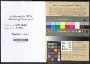 Entnazifizierung Heinz Mueller , geb. 05.06.1918 (Kaufmaennischer Angestellter)