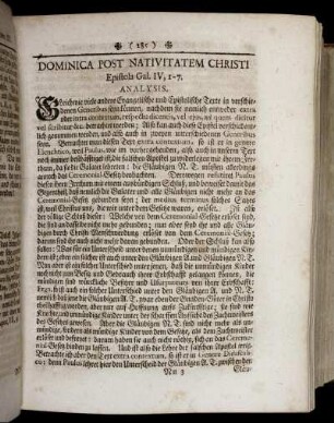 Dominica Post Nativitatem Christi