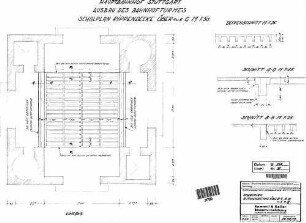 Stuttgart Hbf: Empfangsgebäude Turm Schalplan Rippendecke über 4. und 5.OG