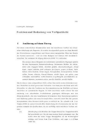 Funktion und Bedeutung von Verbpartikeln