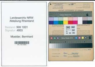 Entnazifizierung Bernhard Moelder, geb. 11.09.1896 (Oberheizer)