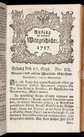 No. 88. Erlang den 17. Sept. 1757.