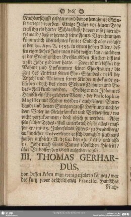 III. Thomas Gerhardus