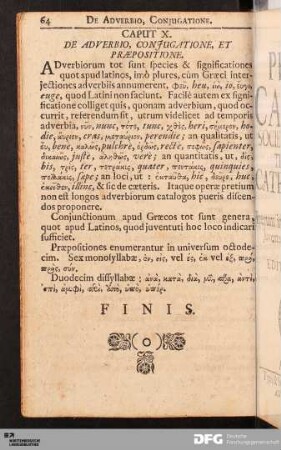 Caput X. De Adverbio, Conjugatione, Et Præpositione.