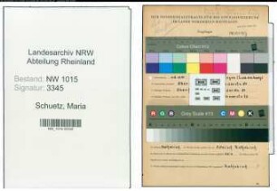 Entnazifizierung Maria Schuetz , geb. 01.09.1895 ()
