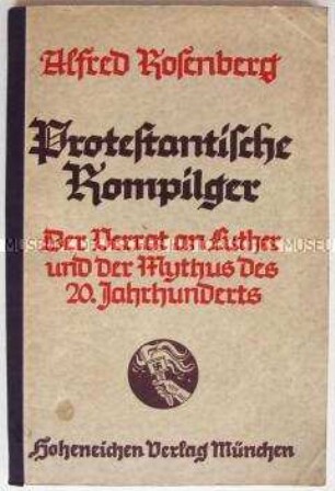 Programmatische Schrift von Rosenberg zur nationalsozialistischen Kirchenpolitik