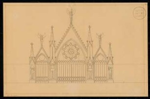 Friedhofsportal Monatskonkurrenz Juni 1832: Aufriss Straßenansicht