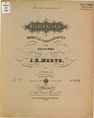 Barden-Klänge : Original-Compositionen für die Guitarre ; 13tes Werk, 13. Polonaises favorites du Prince M. Oginski