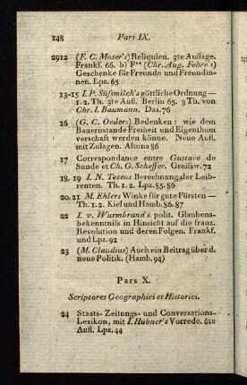148-166, Pars X. Scriptores Geographici et Historici.