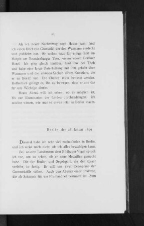 Berlin, den 28. Januar 1899