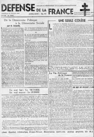 Mitteilungsblatt der "Mouvement de la liberation nationale"