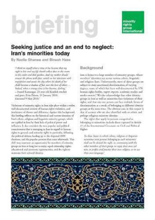 Seeking justice and an end to neglect : Iran's minorities today