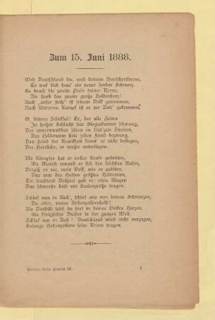 Zum 15. Juni 1888