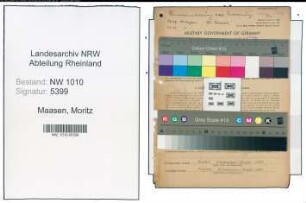 Entnazifizierung Moritz Maasen , geb. 09.07.1887 (Postverwalter)