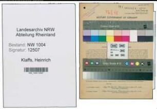 Entnazifizierung Heinrich Klaffs , geb. 29.10.1899 (Schlosser)