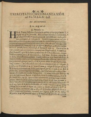 Exercitatio Iustinianea XXVII. ad Tit. VI. Lib. IV. Inst.