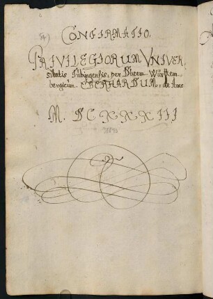 Confirmation Privilegiorum [...] vom 13.03.1633 [Bestätigung der Universitätsprivilegien durch Herzog Eberhard III.; Ausfertigung: UAT U 31]