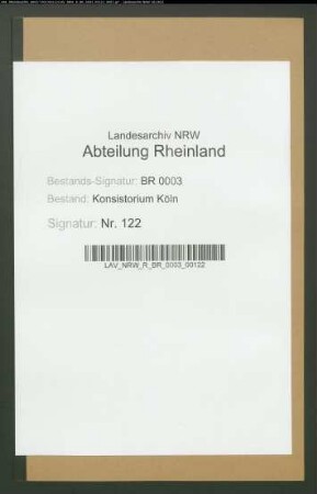 Vereinigung der evangelischen Gemeinde zu Klüppelberg mit der zu Rönsahl