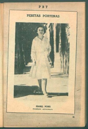 Isabel Pons, estudiante universitaria - [Fotografía] : Pebetas porteñas