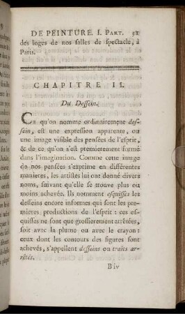 Chapitre II. Du Dessein