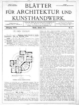 27.1914: Blätter für Architektur und Kunsthandwerk