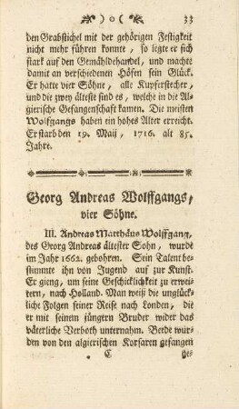 Georg Andreas Wolffgangs, vier Söhne