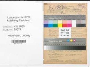Entnazifizierung Ludwig Hegemann , geb. 06.06.1886 (Steiger)