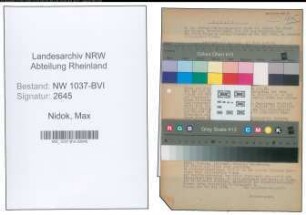 Entnazifizierung Max Nidok , geb. 00.00.0000 (Baurat)