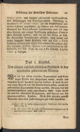Das 2. Kapitel. Von einigen aus den einfachen Arzneyen in den Apotheken zubereiteten Mitteln