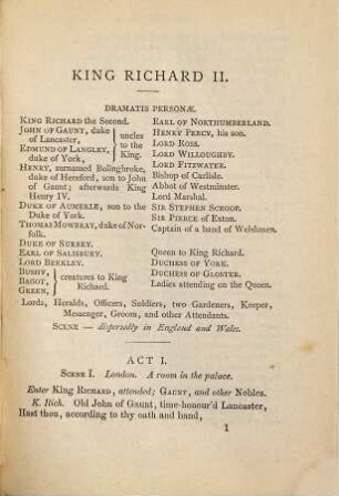 The life and death of King Richard II. : from the text of the rev. Alexander Dyce's second edition
