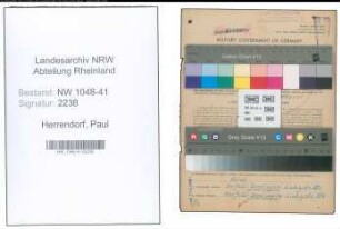 Entnazifizierung Paul Herrendorf , geb. 13.04.1915 (Polizist)