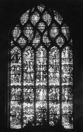 Glasfenster : Glasfenster. Roche, La (Finistère, Beinhaus-Kapelle Sainte-Anne