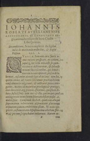 Johannis Roberti Aurelianensis Antecessoris