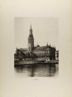 "Rathaus" aus der Mappe "Neue malerische Bilder aus der Freien und Hansestadt Hamburg und ihrer Umgebung"