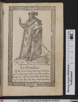 Le chevalier [Recueil de la diversité des habits, Kleidung eines Chevaliers]
