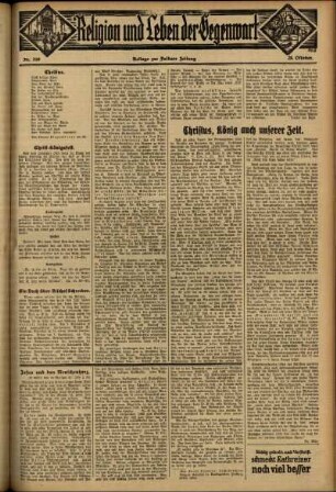 Zweite Ausgabe vom Sonntag, den 29. Oktober 1933.