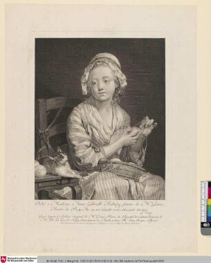 [Junges Mädchen, Wolle aufwickelnd; La Pelotonneuse]
