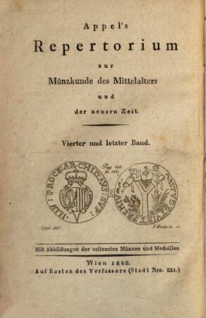 Münzen und Medaillen der Republiken, Städte, Ortschaften, Gymnasien etc. aus dem Mittelalter und der neuern Zeit, 1