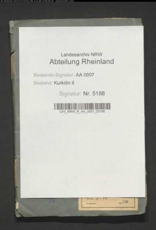Akten des Domkapitels betreffend die Wahl und Bestätigung Erzbischof Salentins; Liste der Wähler (Bl. 37b ff., Bl. 42 ff); Korrespondenz des Domkapitels wegen der Erklärung Salentins, resignieren und sich verheiraten zu wollen
