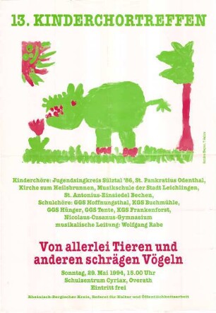 13. Kinderchortreffen - Von allerlei Tieren und anderen schrägen Vögeln