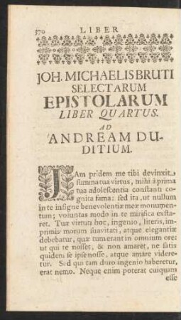 Ad Andream Duditium.