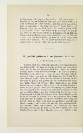II. Kaiserin Katharina II. von Rußland 1762-1796